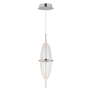 Quasar - 8W 1 LED Mini Pendant-20.5 Inches Tall and 5.5 Inches Wide