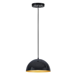 Hemisphere - 15W 1 LED Pendant-8 Inches Tall and 14 Inches Wide