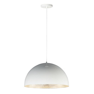 Hemisphere-20W 1 LED Pendant-24 Inches wide by 13 inches high