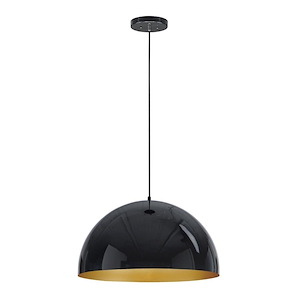 Hemisphere - 20W 1 LED Pendant-13 Inches Tall and 24 Inches Wide - 1311199