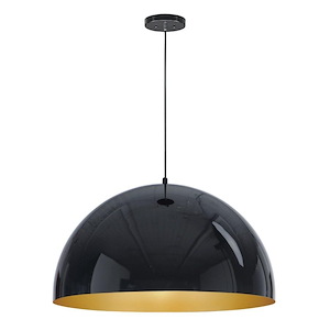 Hemisphere - 30W 1 LED Pendant-17 Inches Tall and 31 Inches Wide