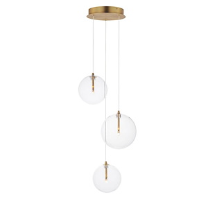 Global - 5.4W 3 LED Pendant-8 Inches Tall and 11.5 Inches Wide