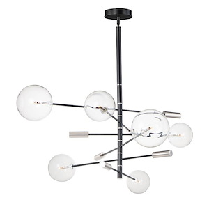 Global-10.8W 6 LED Chandelier-45 Inches wide by 19.5 inches high