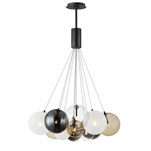 Burst - 21.6W 12 LED Pendant-47.25 Inches Tall and 27 Inches Wide