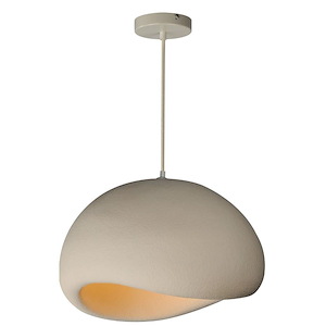 Moeraki - 6W 1 LED Pendant-14 Inches Tall and 19 Inches Wide