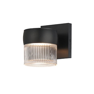 Modular - 8W 1 LED Outdoor Wall Mount-6.25 Inches Tall and 5 Inches Wide