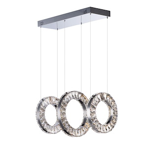 Charm-135W 3 LED Linear Pendant-11.75 Inches wide by 11.75 inches high