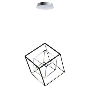 4 Square - 21 Inch 40W 2 LED Pendant