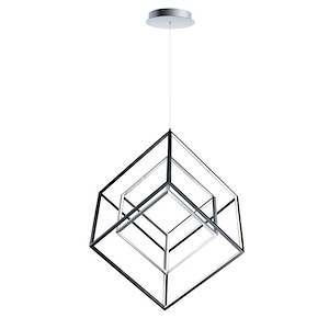 4 Square-57W 2 LED Pendant-30.5 Inches wide by 31 inches high