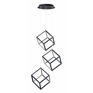 4 Square-162W 3 LED Pendant-23 Inches wide by 11 inches high - 821144