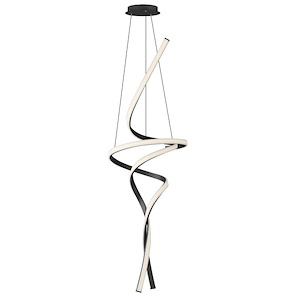 Serpentine - 80W 2 LED Pendant-59 Inches Tall and 21.25 Inches Wide