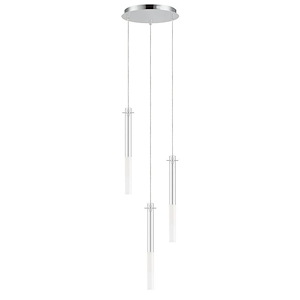 Pipette - 12W 3 LED Pendant-18 Inches Tall and 11.75 Inches Wide