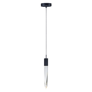 Quartz-6W 1 LED Pendant-4.75 Inches wide by 21 inches high