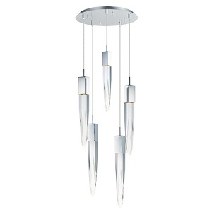 Quartz-30W 5 LED Pendant-15.75 Inches wide by 21 inches high