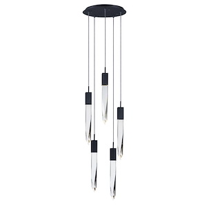 Quartz-30W 5 LED Pendant-15.75 Inches wide by 21 inches high