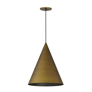 Pitch - 9W 1 LED Pendant-16.5 Inches Tall and 13.75 Inches Wide