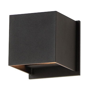 Alumilux Cube - 6W 2 LED Wall Sconce-4.25 Inches Tall and 4.25 Inches Wide