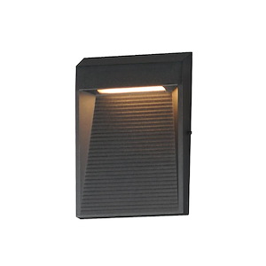 Steppes - 10W 1 LED Outdoor Wall Mount-6.75 Inches Tall and 4.75 Inches Wide