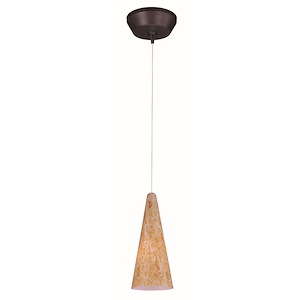Lava - 1 LED Cone Mini Pendant With Cone Canopy