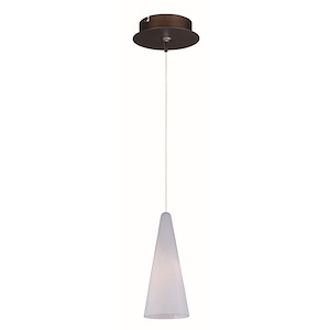 Lava - 1 LED Cone Mini Pendant With Cone Canopy