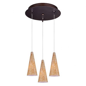 Lava - 3 LED Cone Pendant With Canopy - 435884