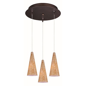 Lava - 3 LED Cone Pendant With Canopy