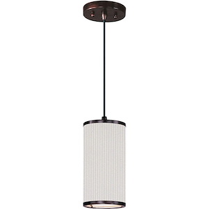 Elements-One Light Mini-Pendant with Cord-5.25 Inches wide by 9.75 inches high