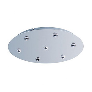RapidJack-Seven Light Round Canopy-17 Inches wide by 2.5 inches high - 435967