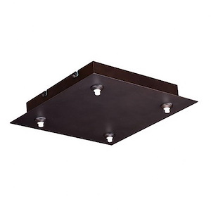 RapidJack-Four Light Square Canopy-10.75 Inches wide by 2.5 inches high