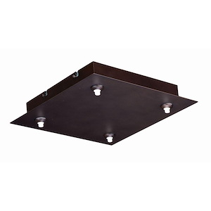 RapidJack-Four Light Square Canopy-10.75 Inches wide by 2.5 inches high - 435970