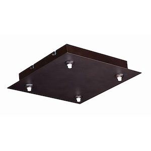 RapidJack-Four Light Square Canopy-10.75 Inches wide by 2.5 inches high