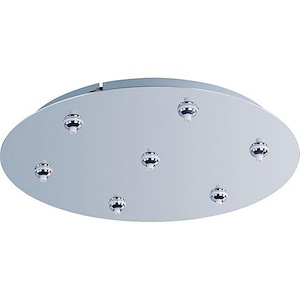 RapidJack Xenon-Seven-Port Round RapidJack Canopy in Traditional style-17 Inches wide by 2.5 inches high - 327735