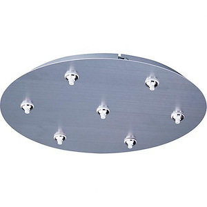 RapidJack Xenon-Seven-Port Round RapidJack Canopy in Traditional style-17 Inches wide by 2.5 inches high