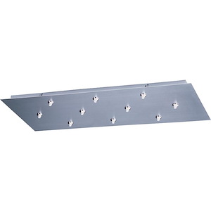 RapidJack Xenon-Ten-Port Rectangle RapidJack Canopy in Traditional style-31.5 Inches wide by 2.5 inches high