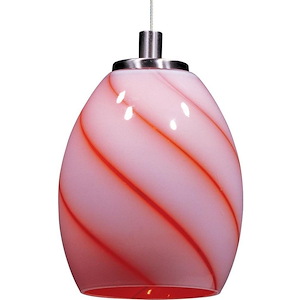 Swirl 1-Light RapidJack Pendant in Eclectic style-4.5 Inches wide by 7.5 inches high