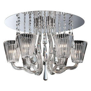 Corato - 6 Light Flush Mount - 21.25 Inches Wide By 15.25 Inches High