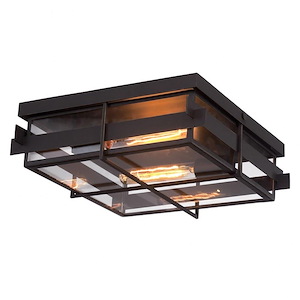 Muller - 2 Light Flush Mount - 14 Inches Wide By 5 Inches High