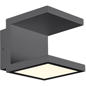 Rail - 12W 120 LED Outdoor Wall Sconce - 4.75 Inches Wide by 4.75 Inches High