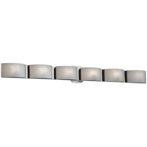 Dakota 6 Light Bath Vanity Approved for Damp Locations - 40.5 Inches Wide by 4.75 Inches High