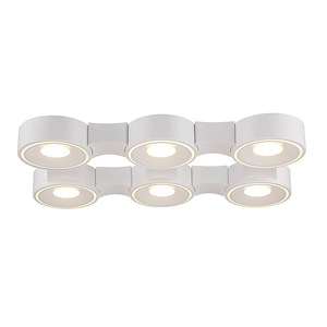 Stavro - 54W 6 Led Flush Mount - 14.5 Inches Wide By 2.25 Inches High - 1212104