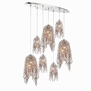 Danza Oval Chandelier 10 Light - 12 Inches Wide By 20 Inches High