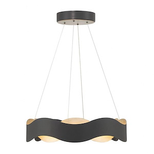Vaughan - 75W 1 LED Chandelier In Contemporary Style-5.5 Inches Tall and 24 Inches Wide - 1299179