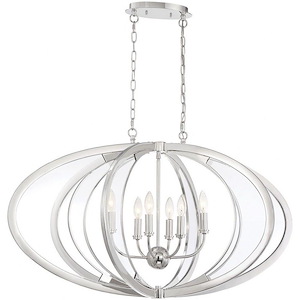 Amherst Oval Chandelier 6 Light