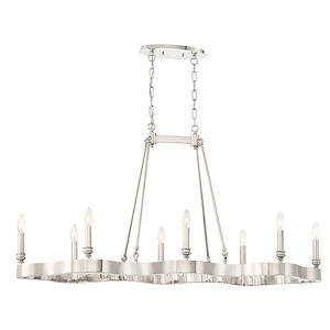 Leyton Oval Chandelier 8 Light - 20.5 Inches Wide by 24.5 Inches High