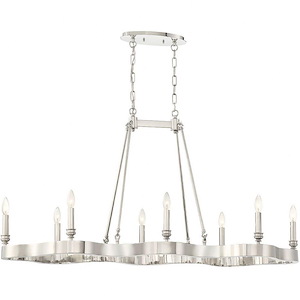 Leyton Oval Chandelier 8 Light - 20.5 Inches Wide by 24.5 Inches High