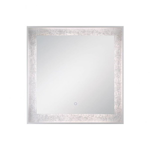 32 Inch 39W 1 Led Square Edge-Lit Silver Leaf Mirror - 1212596