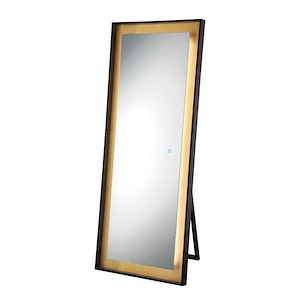 65 Inch 65W 1 Led Rectangular Edge-Lit Gold Leaf Mirror