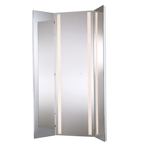 60W 1 Led Large Tri-Fold Mirror - 43.5 Inches Wide - 1212635