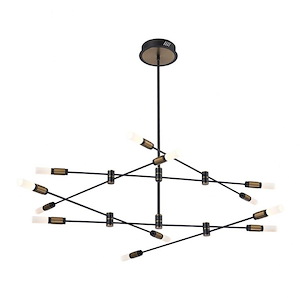 Albany Chandelier 1 Light Convertible Light - 41 Inches Wide By 11.5 Inches High