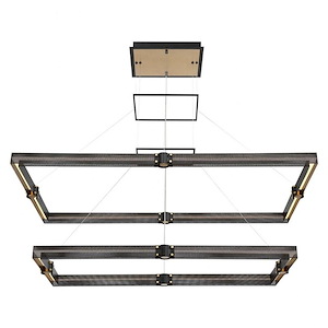 Admiral Rectangular Chandelier 1 Light - 29 Inches Wide By 2 Inches High